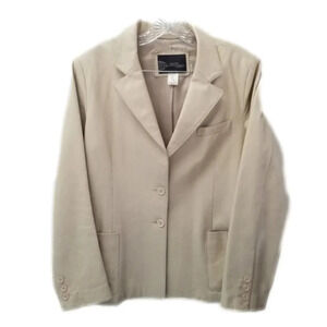 Roots Passport 100% Leather  Blazer Jacket 14